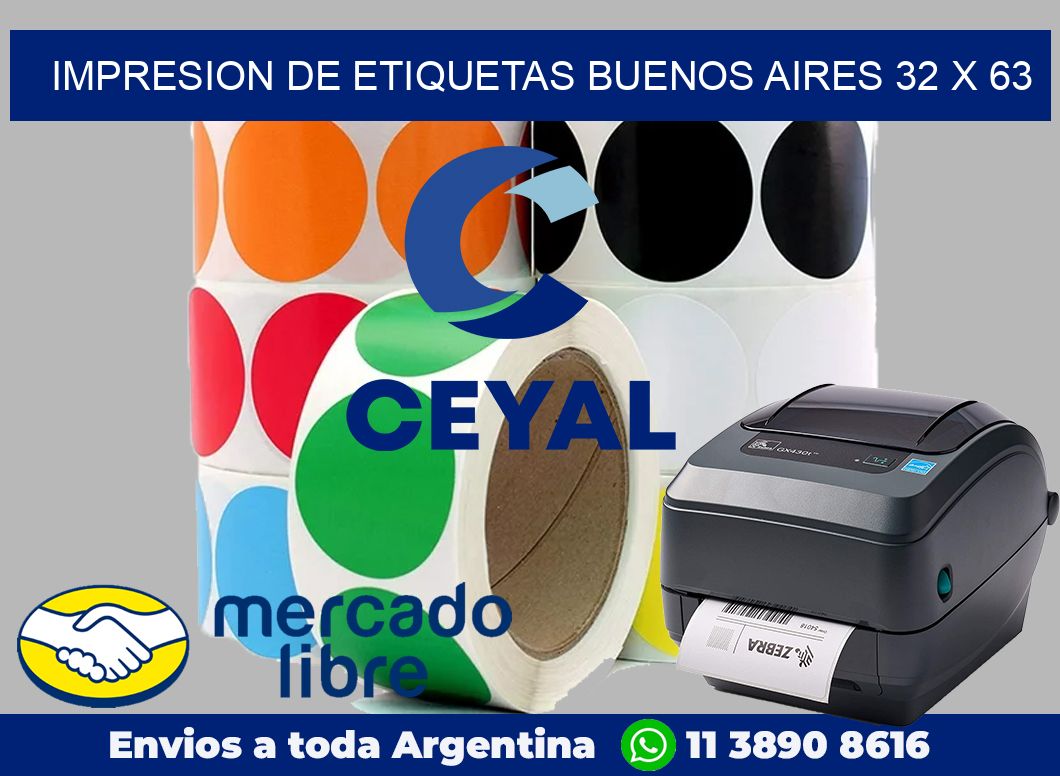 Impresion de etiquetas Buenos Aires 32 x 63