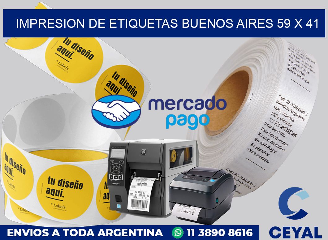 Impresion de etiquetas Buenos Aires 59 x 41