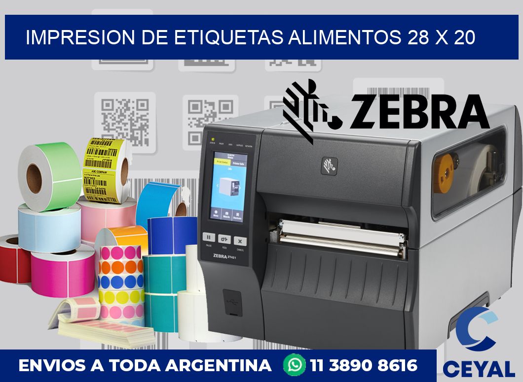 Impresion de etiquetas alimentos 28 x 20