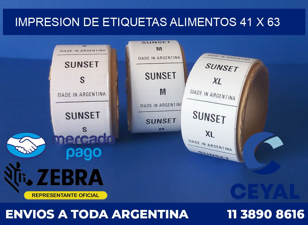 Impresion de etiquetas alimentos 41 x 63