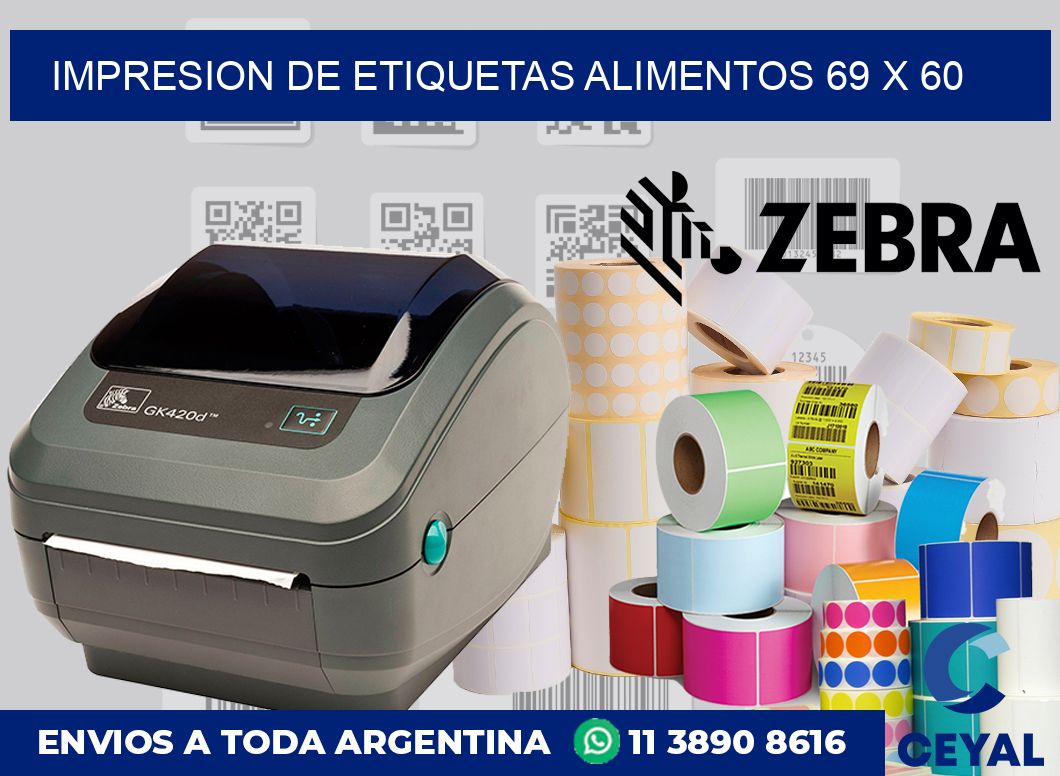 Impresion de etiquetas alimentos 69 x 60