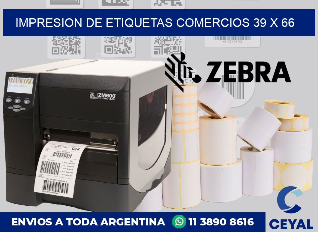 Impresion de etiquetas comercios 39 x 66