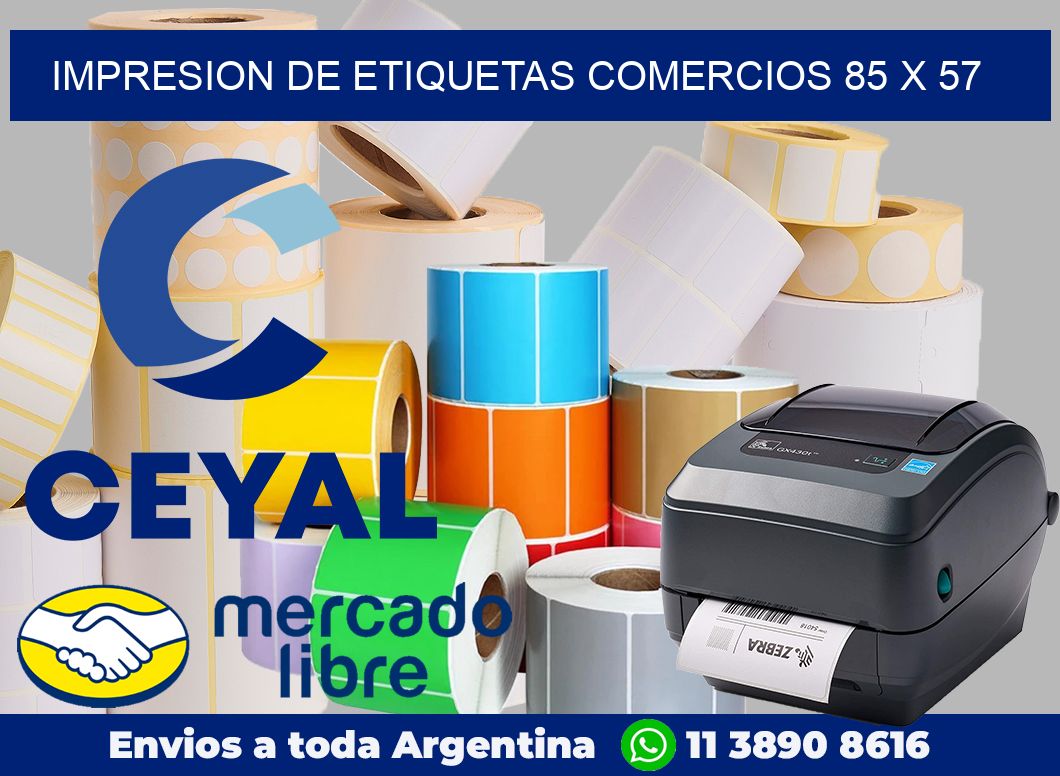Impresion de etiquetas comercios 85 x 57