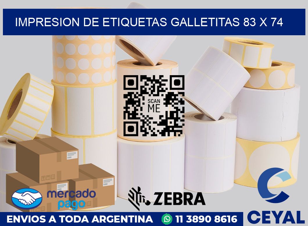 Impresion de etiquetas galletitas 83 x 74