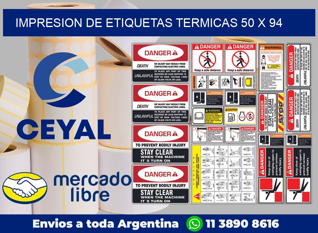 Impresion de etiquetas termicas 50 x 94