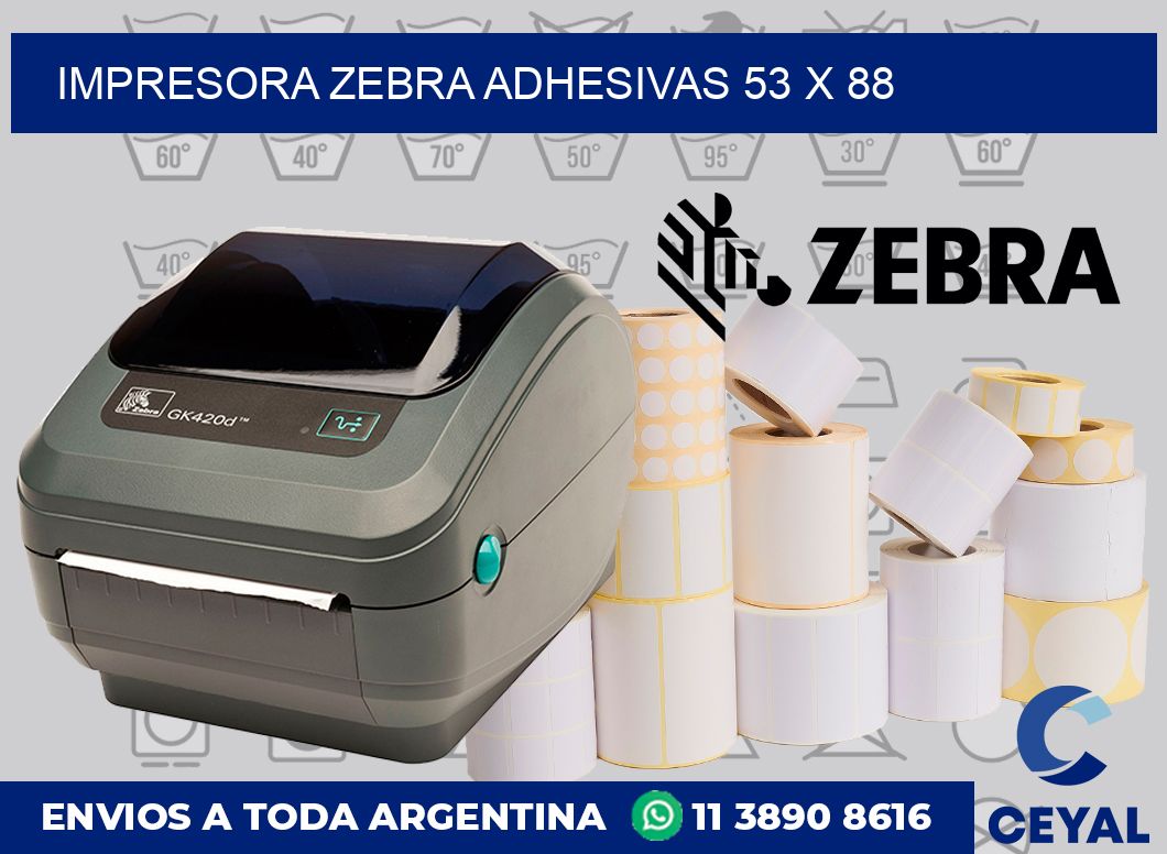 Impresora Zebra adhesivas 53 x 88