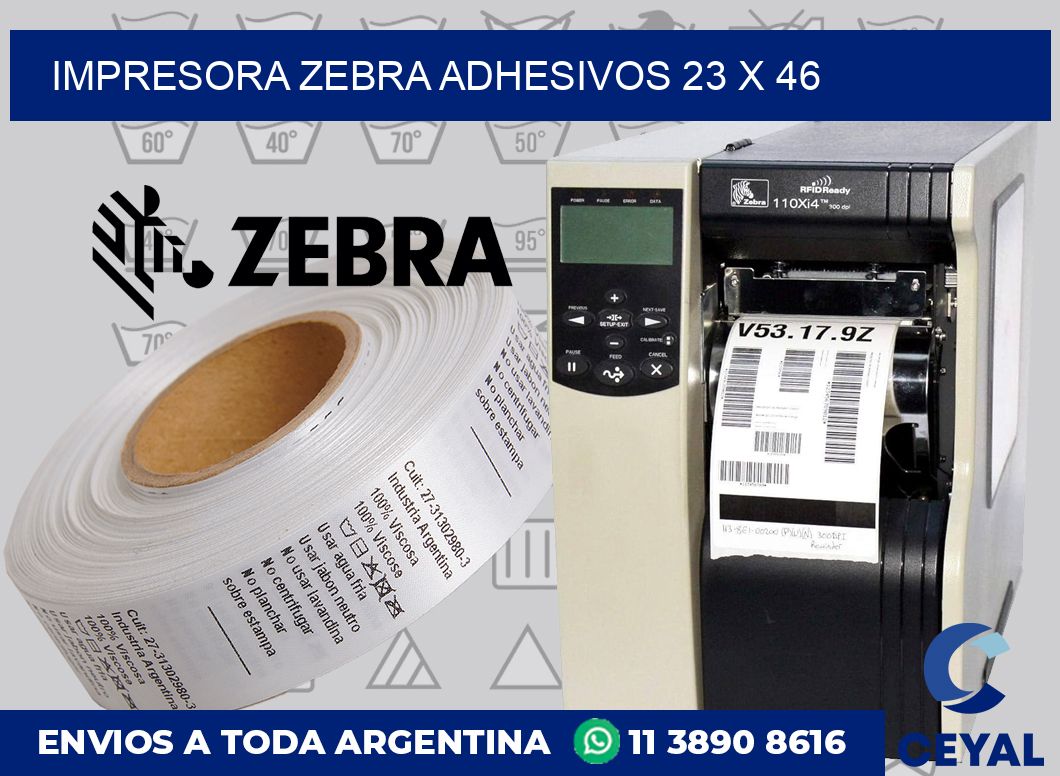 Impresora Zebra adhesivos 23 x 46