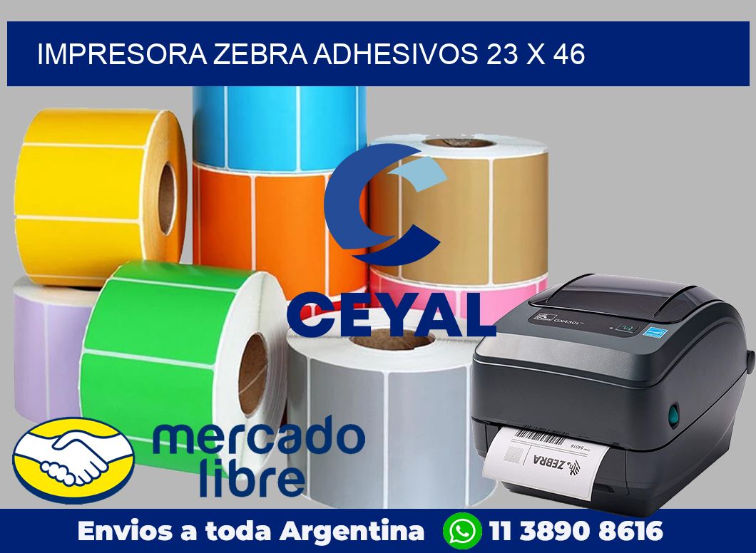 Impresora Zebra adhesivos 23 x 46