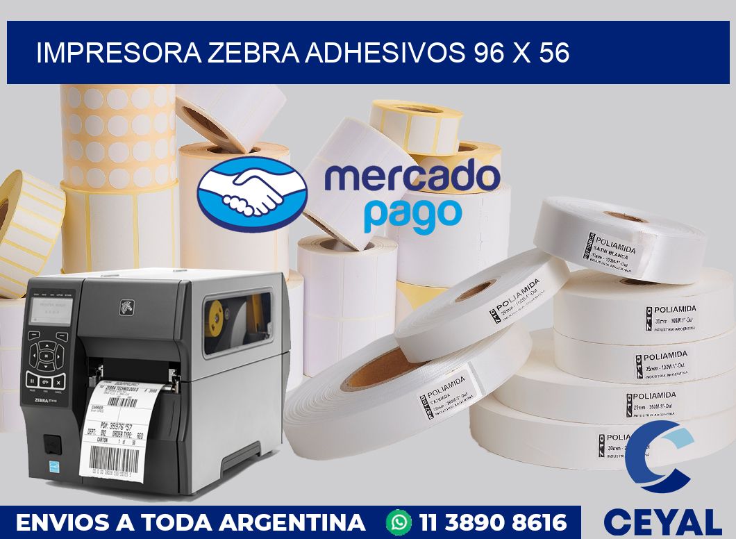 Impresora Zebra adhesivos 96 x 56