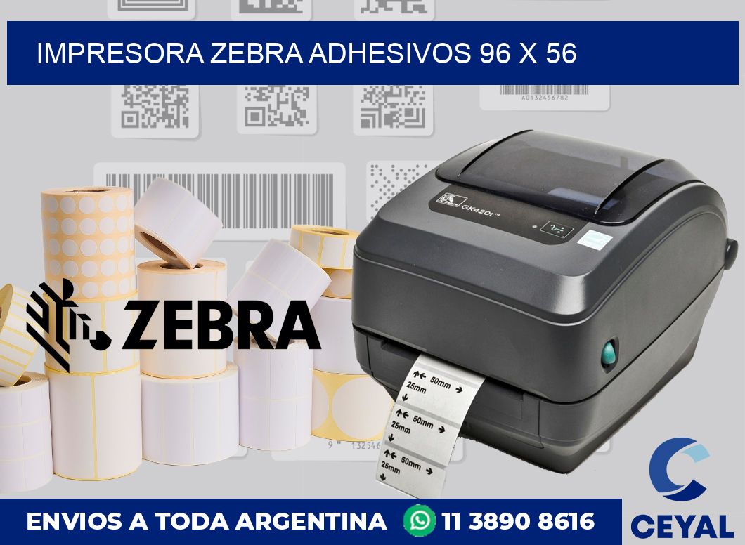 Impresora Zebra adhesivos 96 x 56