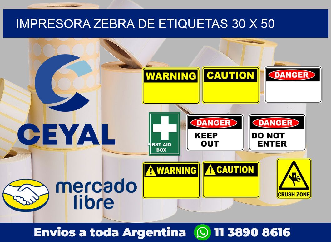 Impresora Zebra de etiquetas 30 x 50