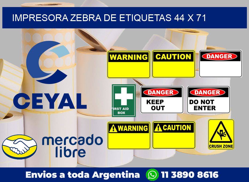 Impresora Zebra de etiquetas 44 x 71