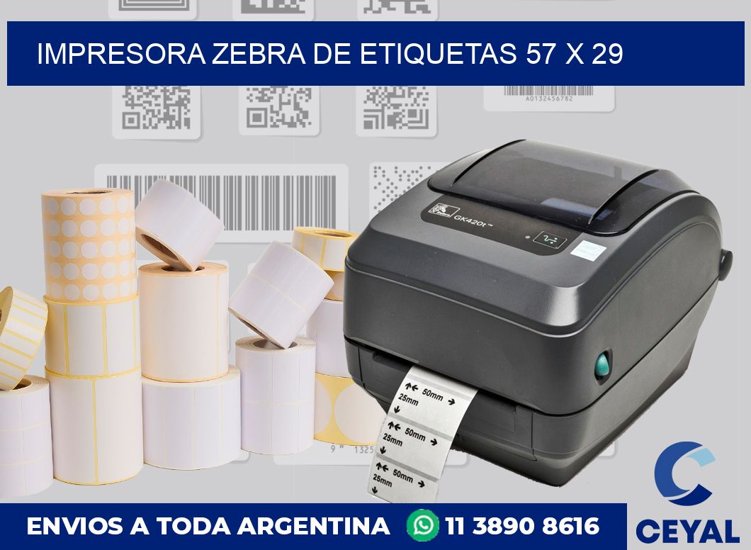 Impresora Zebra de etiquetas 57 x 29