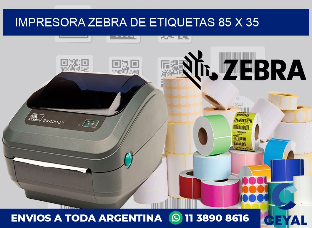 Impresora Zebra de etiquetas 85 x 35