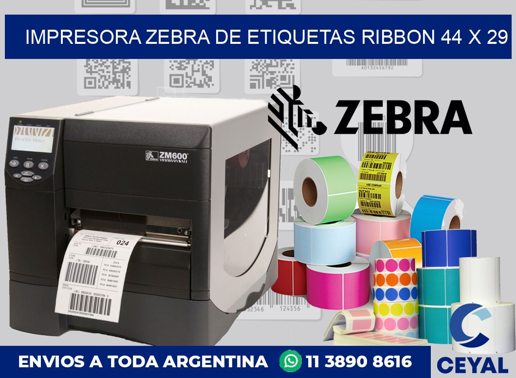 Impresora Zebra de etiquetas ribbon 44 x 29