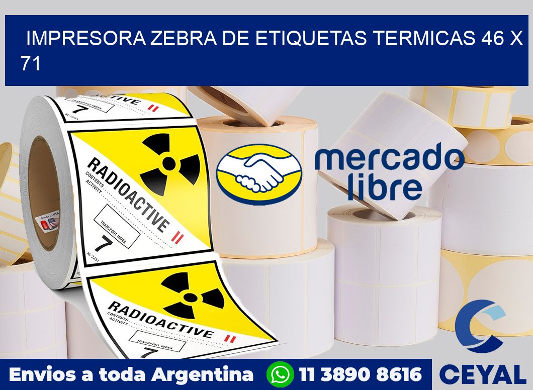 Impresora Zebra de etiquetas termicas 46 x 71