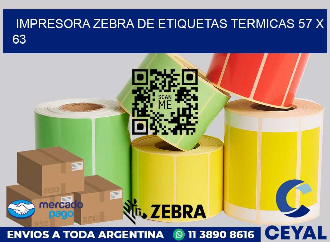 Impresora Zebra de etiquetas termicas 57 x 63