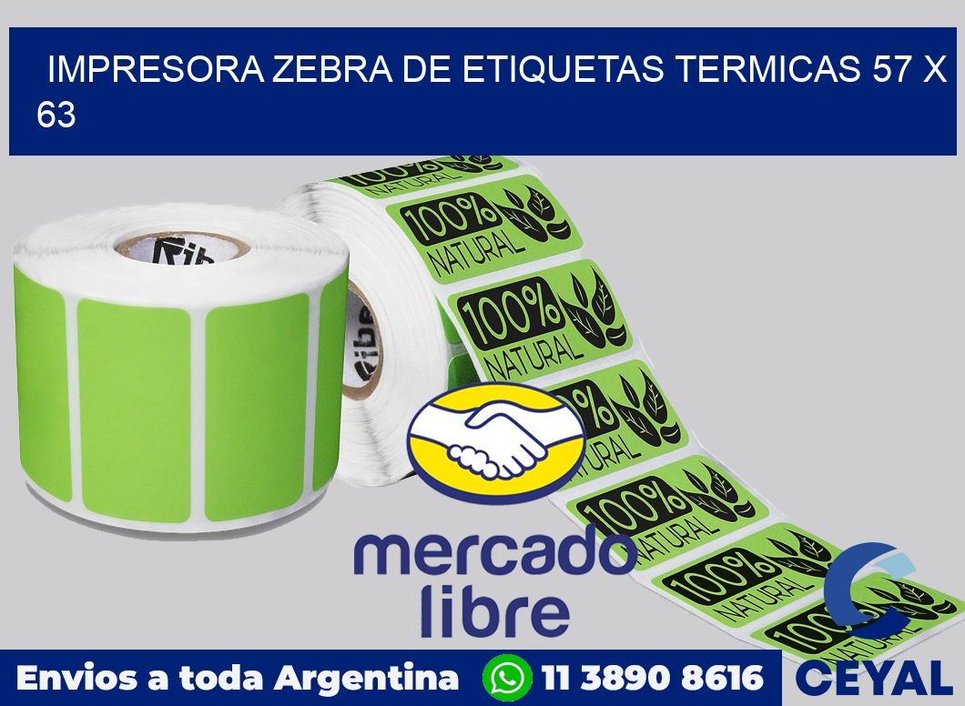 Impresora Zebra de etiquetas termicas 57 x 63