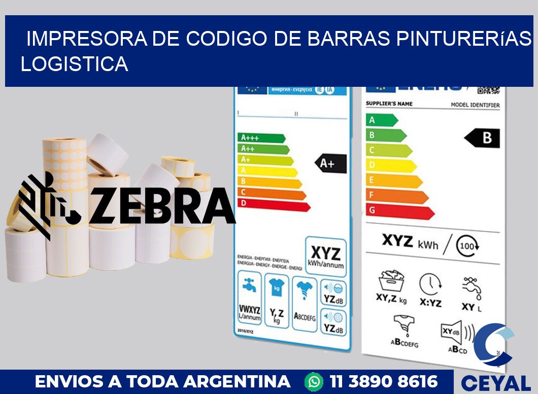 Impresora de codigo de barras pinturerías logistica