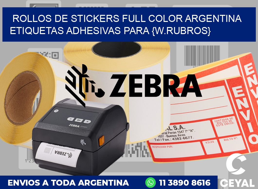 ROLLOS DE STICKERS FULL COLOR ARGENTINA Etiquetas adhesivas para almacenamiento y depósitoanalisis clinicos