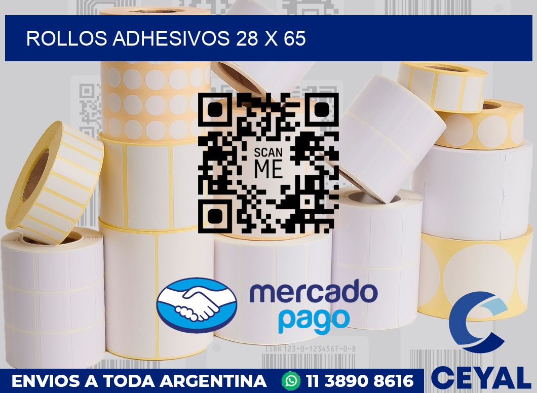 Rollos adhesivos 28 x 65