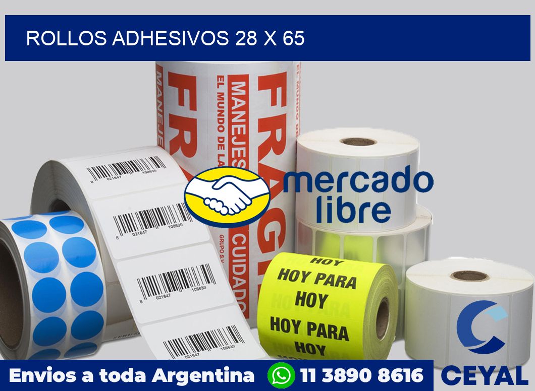 Rollos adhesivos 28 x 65