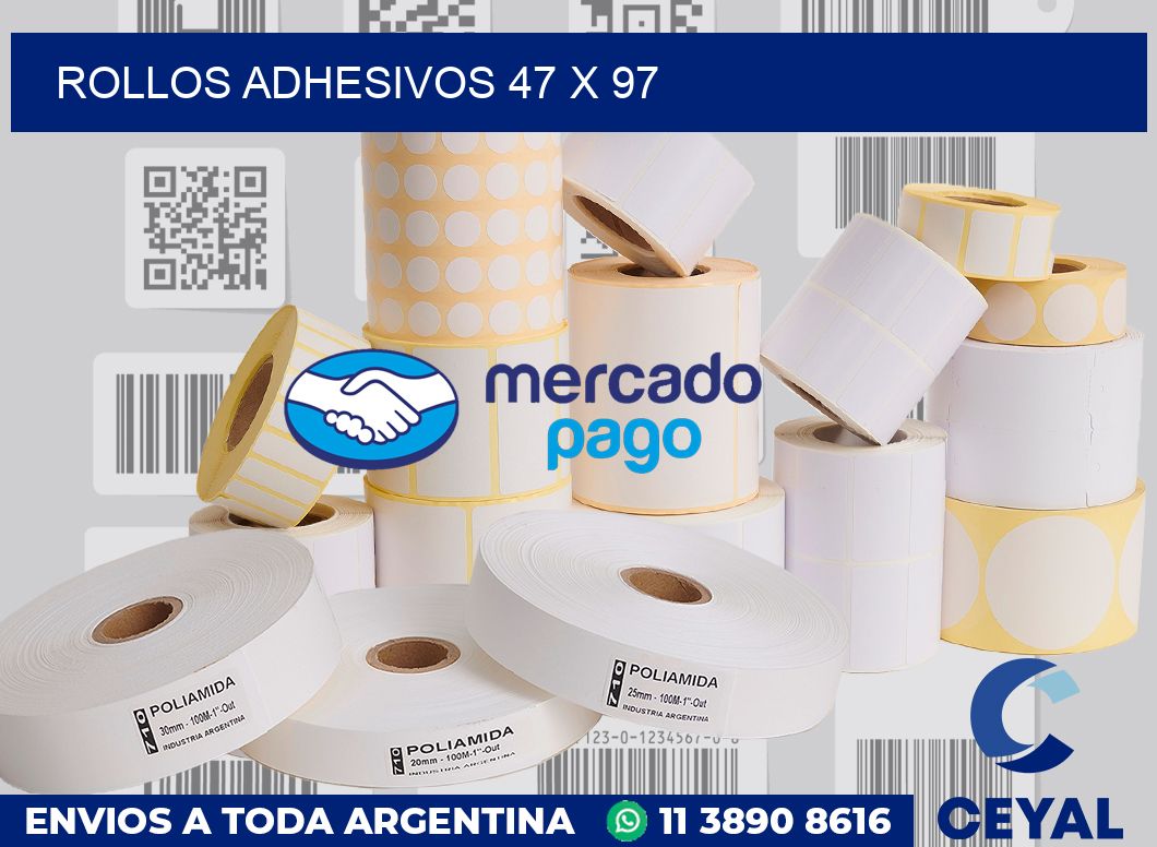 Rollos adhesivos 47 x 97