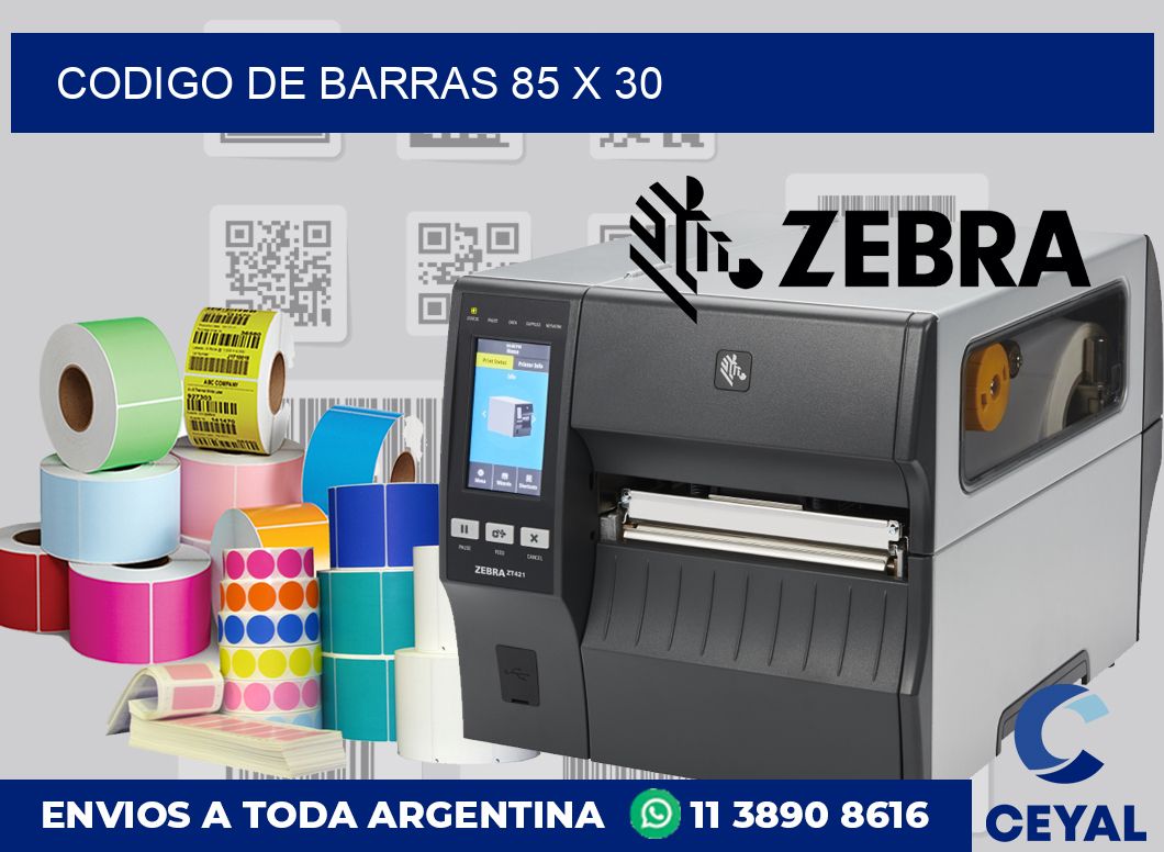 codigo de barras 85 x 30