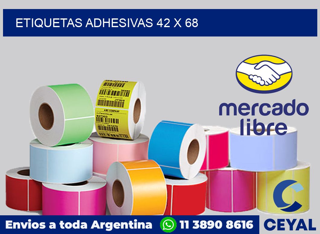 etiquetas adhesivas 42 x 68