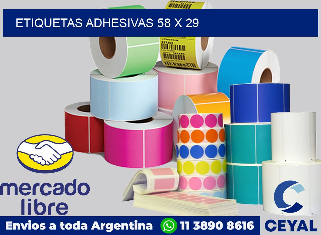 etiquetas adhesivas 58 x 29