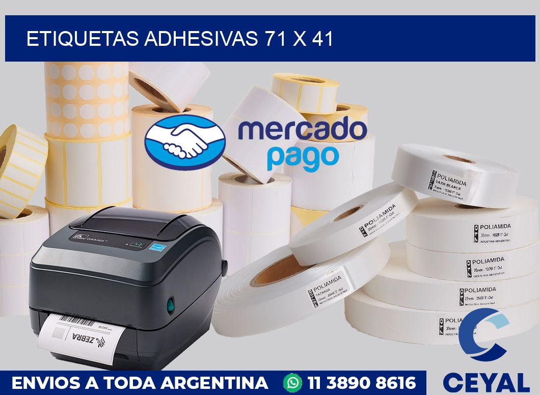 etiquetas adhesivas 71 x 41