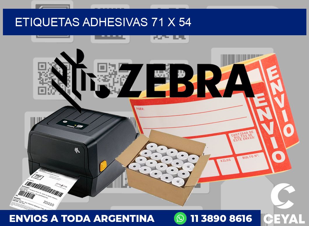 etiquetas adhesivas 71 x 54