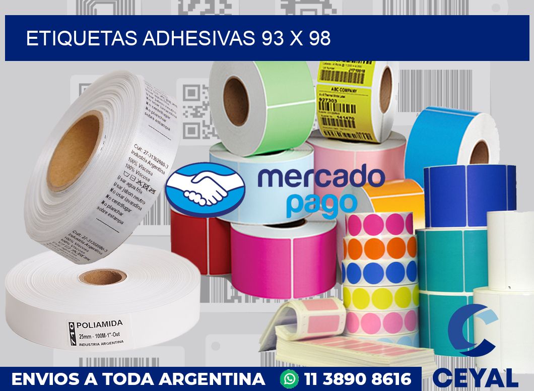 etiquetas adhesivas 93 x 98