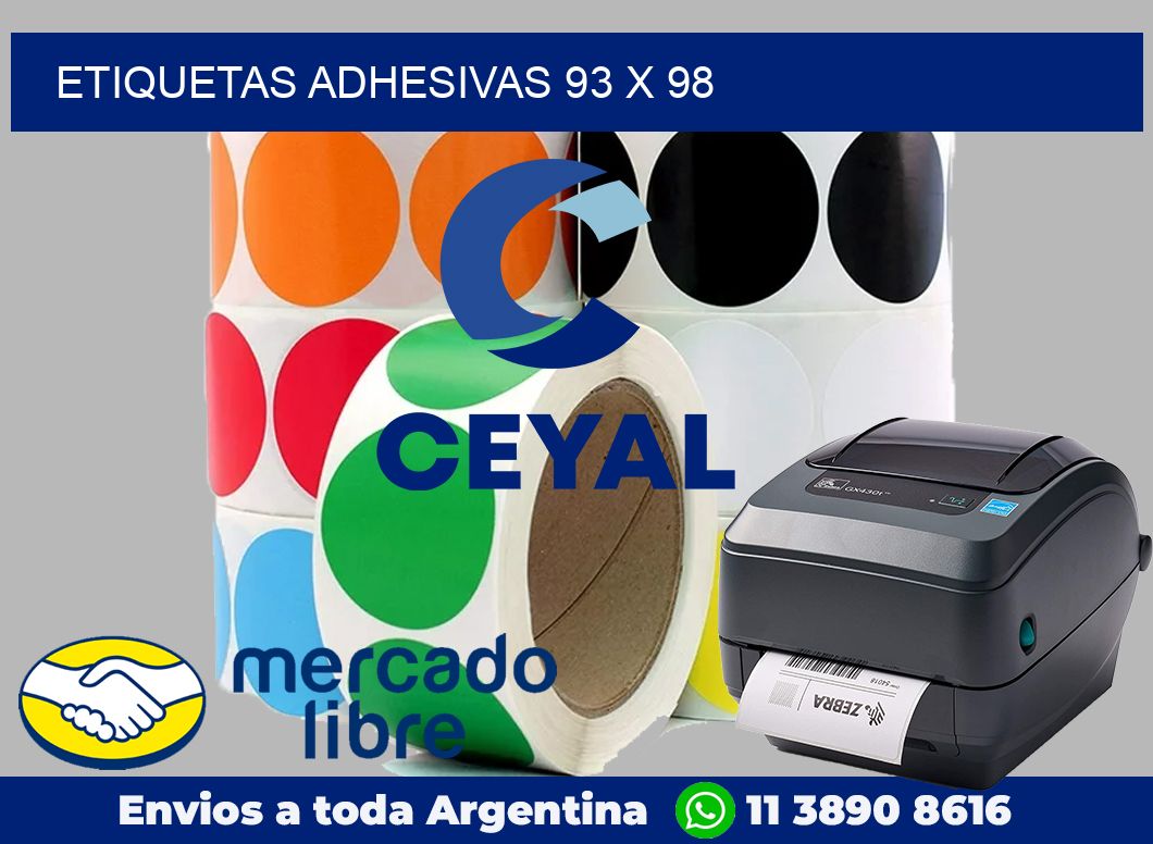 etiquetas adhesivas 93 x 98