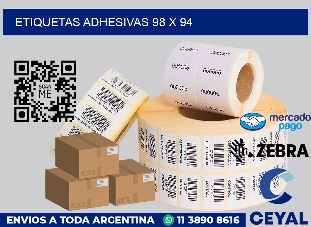 etiquetas adhesivas 98 x 94