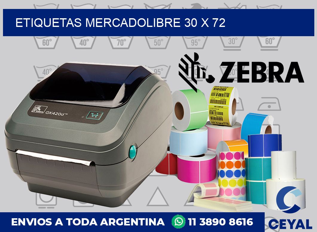 etiquetas mercadolibre 30 x 72
