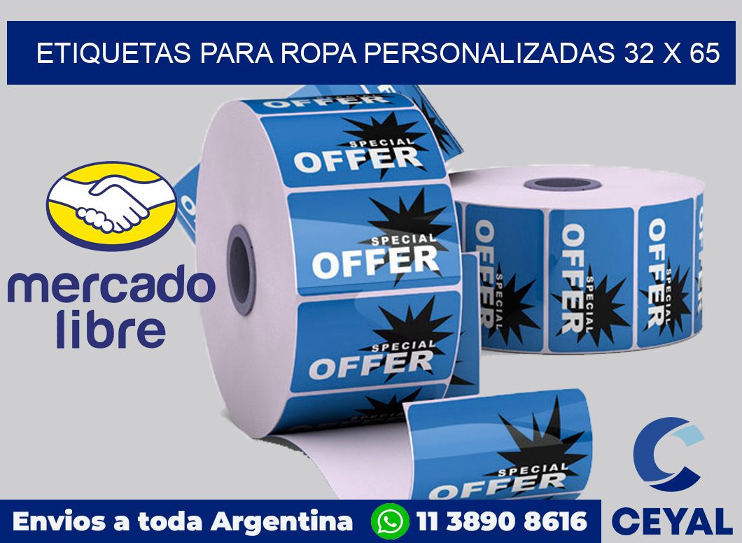 etiquetas para ropa personalizadas 32 x 65