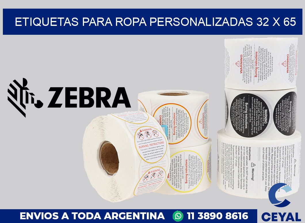 etiquetas para ropa personalizadas 32 x 65