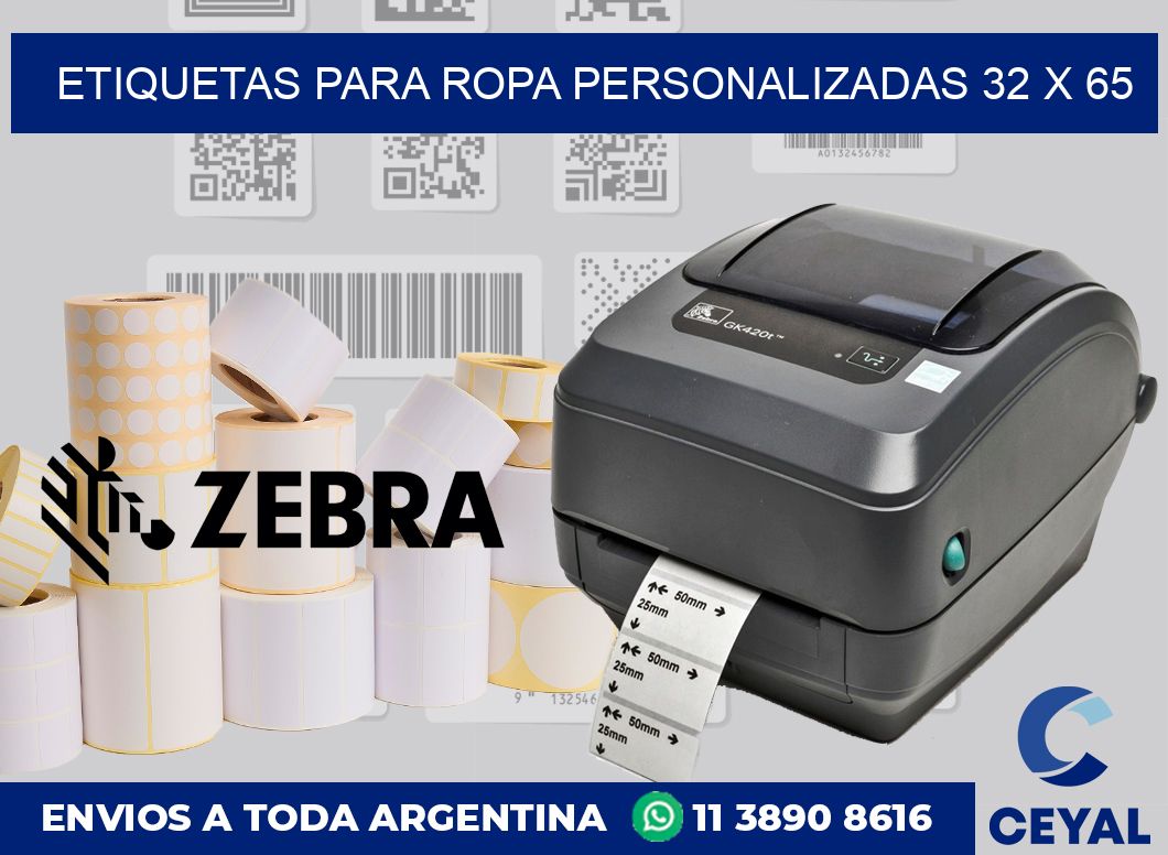 etiquetas para ropa personalizadas 32 x 65