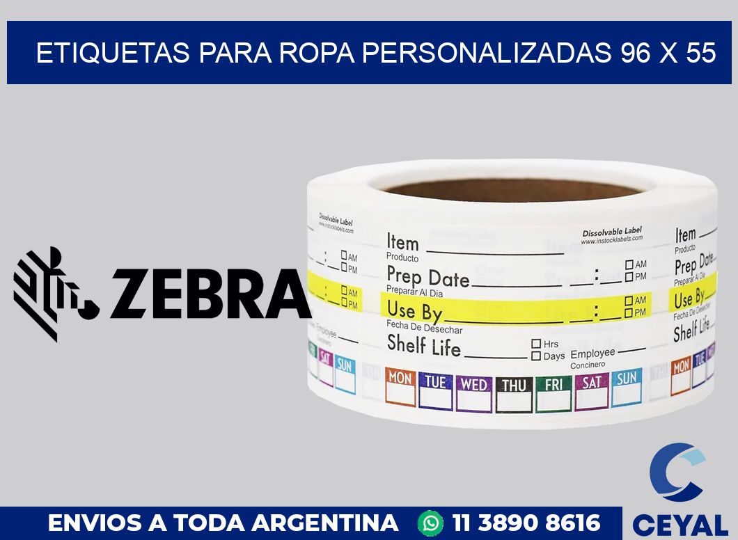 etiquetas para ropa personalizadas 96 x 55