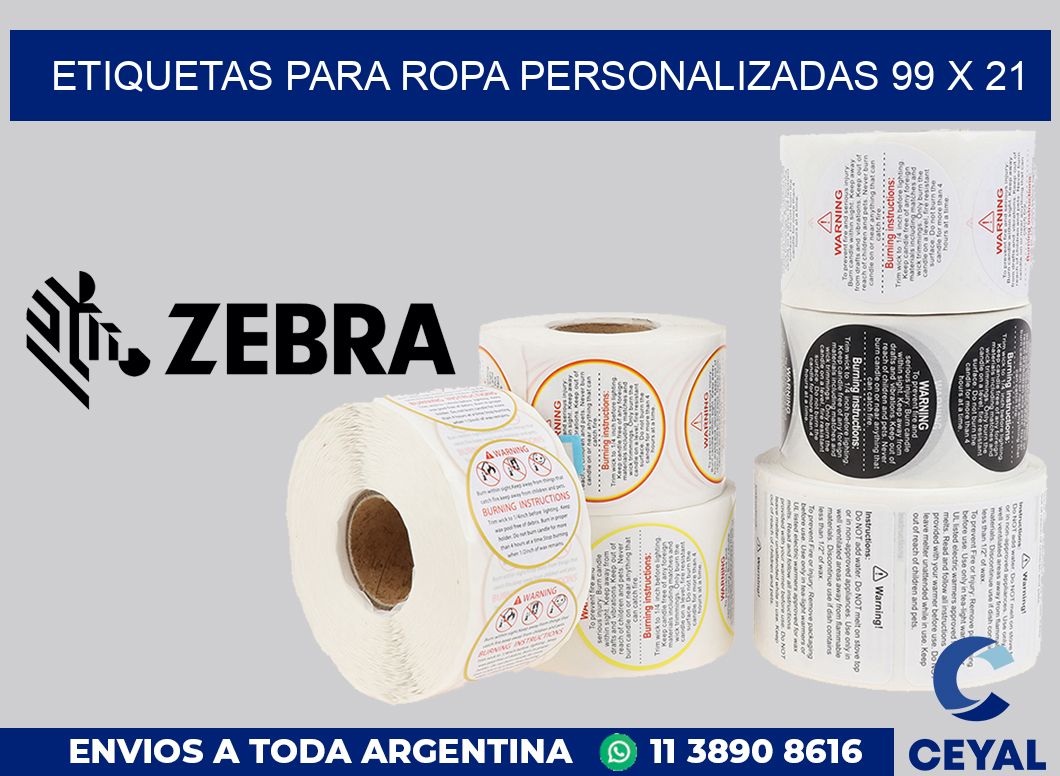 etiquetas para ropa personalizadas 99 x 21