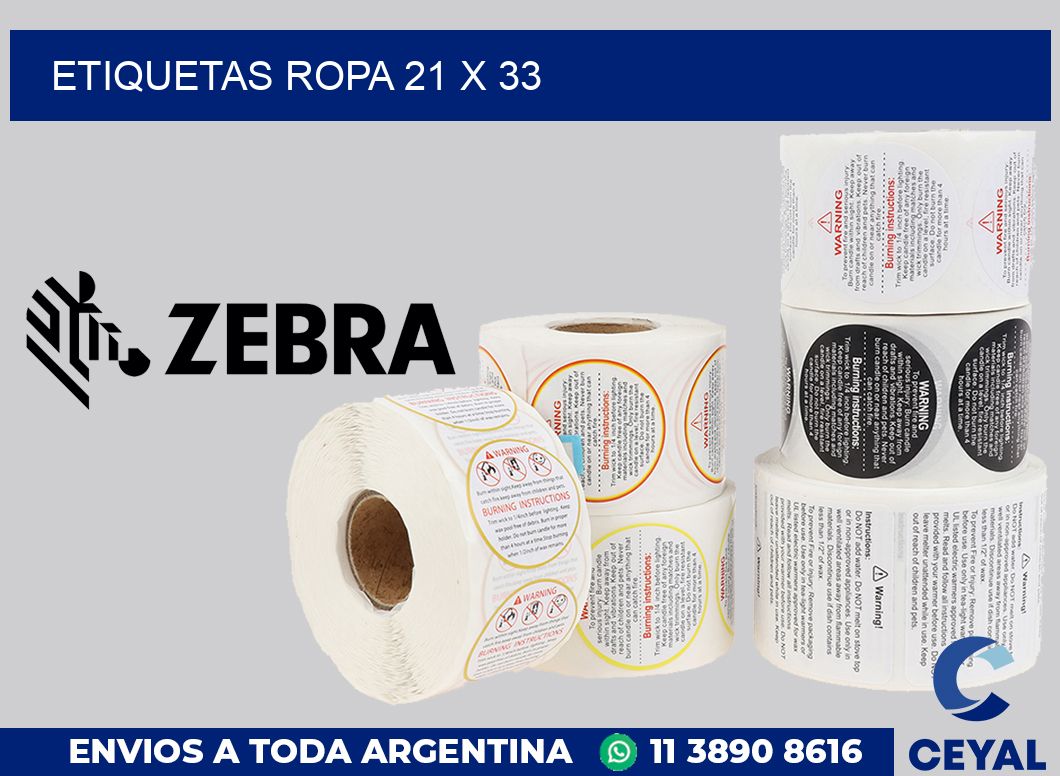 etiquetas ropa 21 x 33
