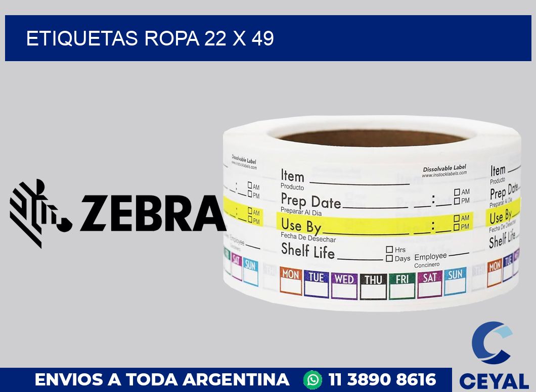 etiquetas ropa 22 x 49