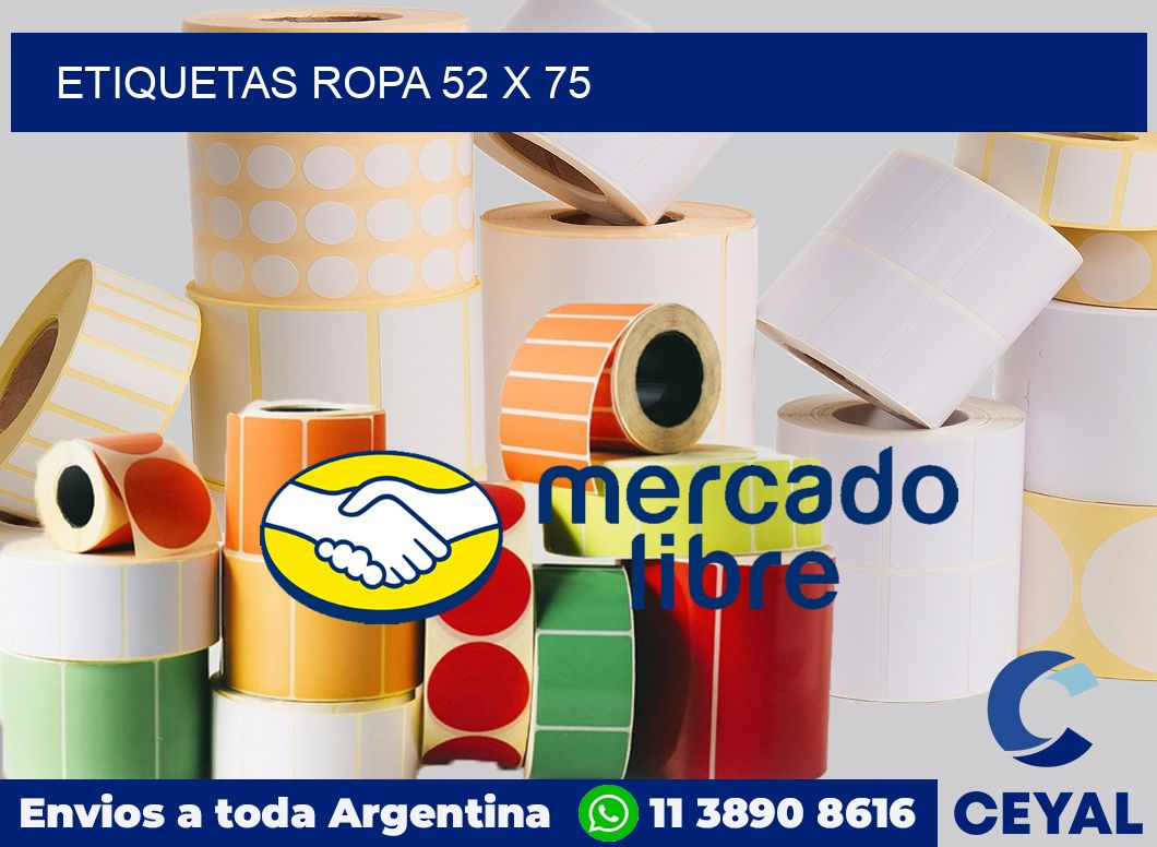 etiquetas ropa 52 x 75