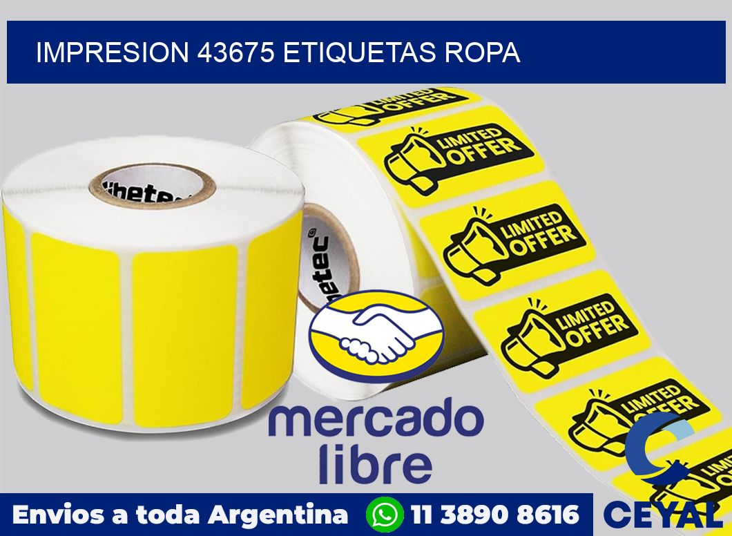 impresion 43675 etiquetas ropa