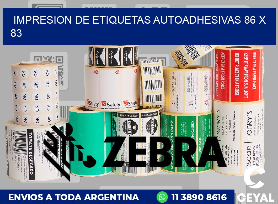 impresion de etiquetas autoadhesivas 86 x 83