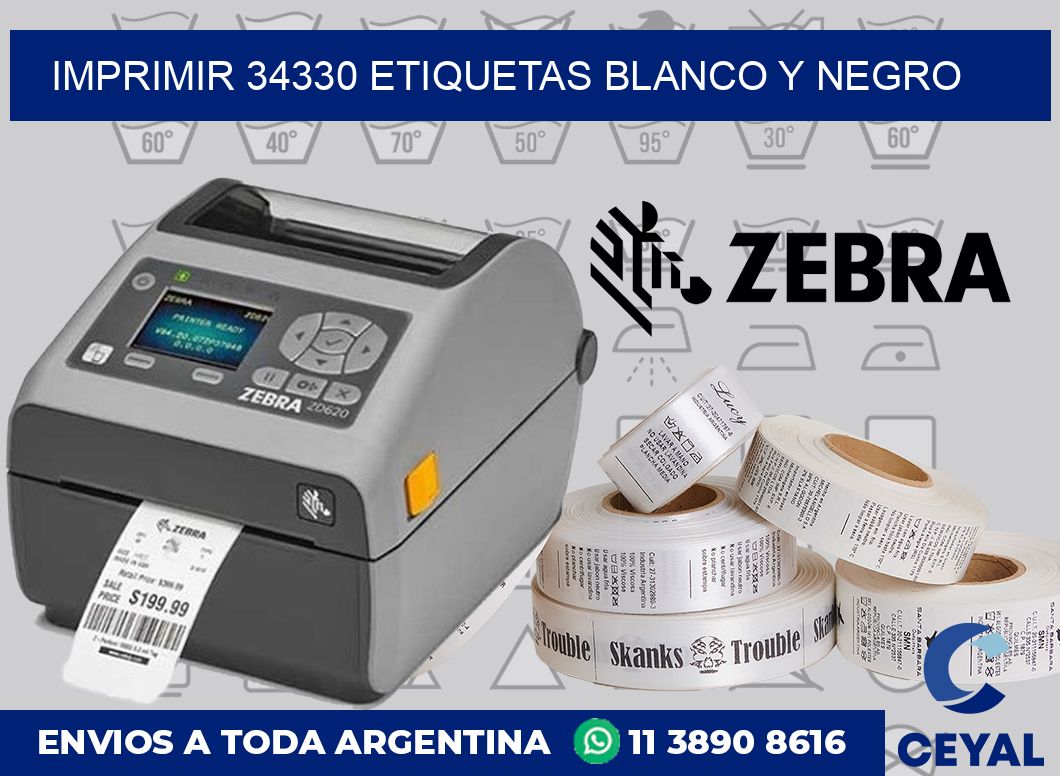 imprimir 34330 etiquetas blanco y negro