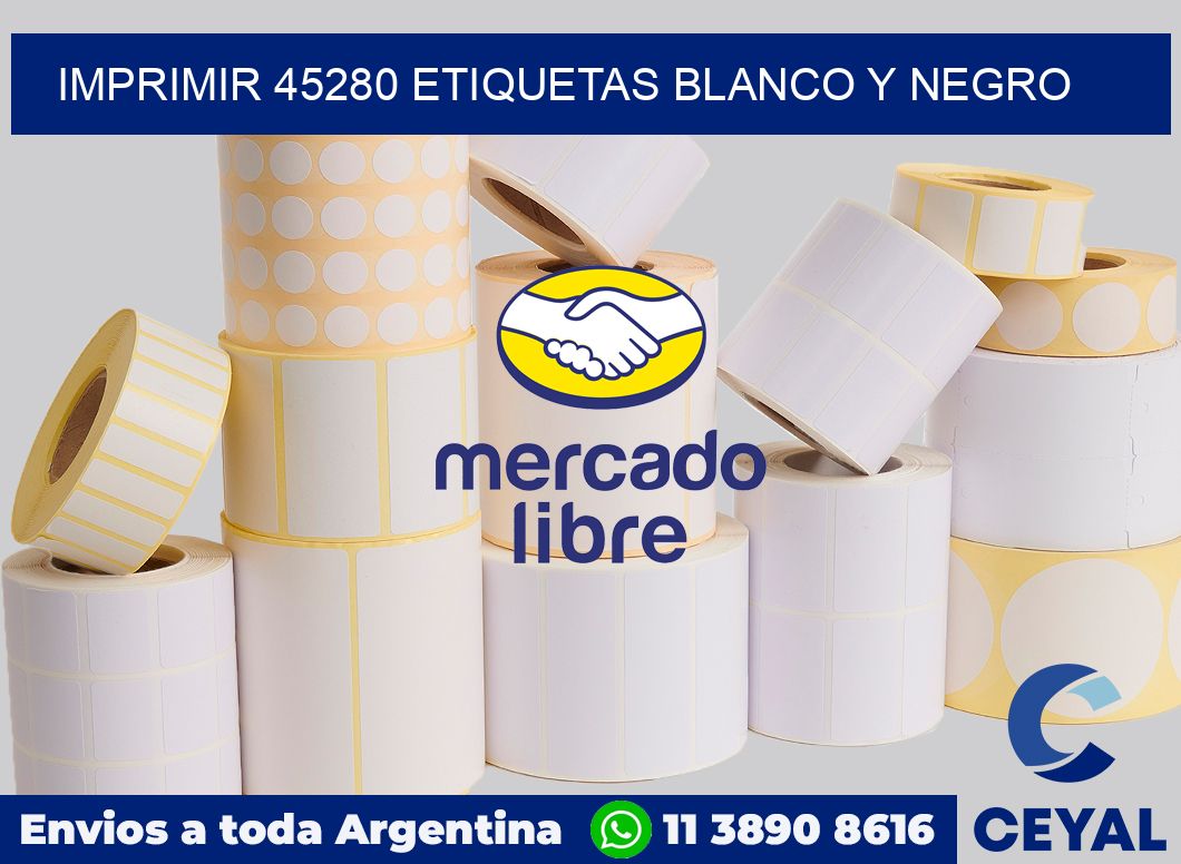 imprimir 45280 etiquetas blanco y negro