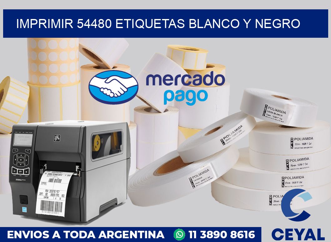 imprimir 54480 etiquetas blanco y negro