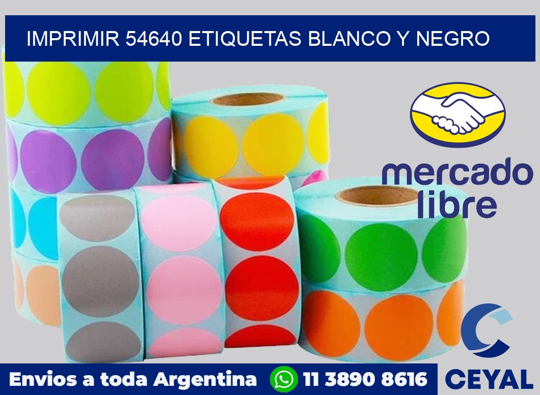 imprimir 54640 etiquetas blanco y negro